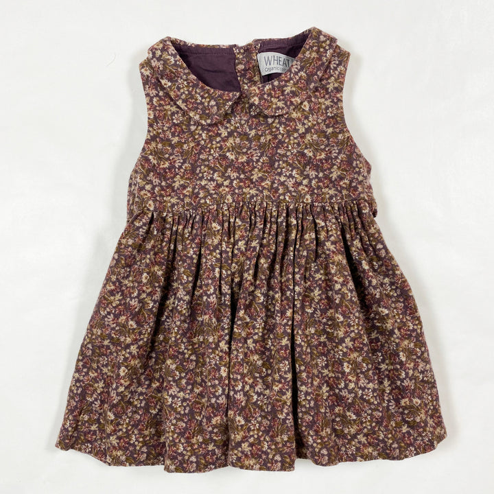 Wheat bordeaux/ecru floral dress with collar 9M/74 1