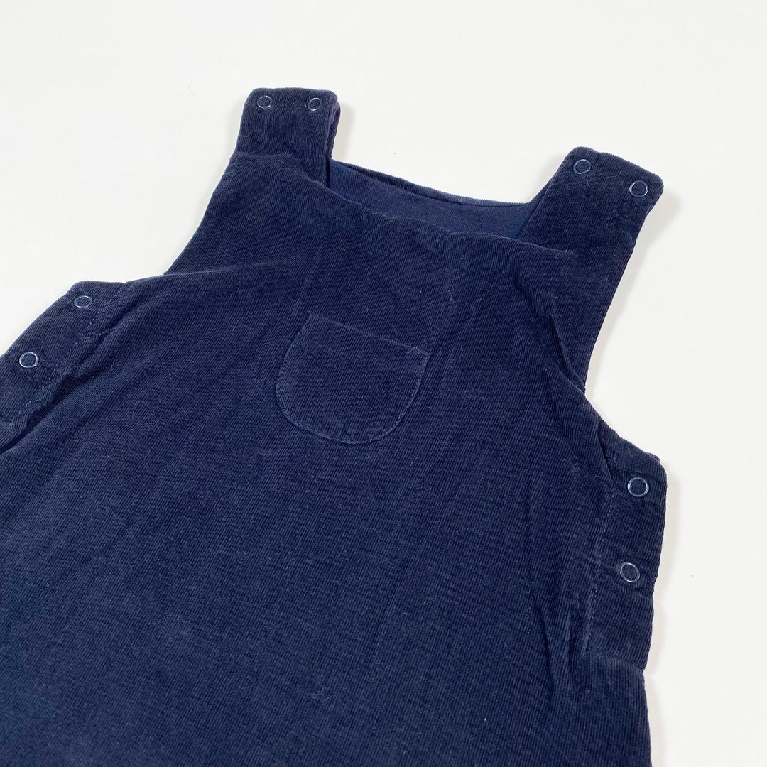 Petit Bateau navy corduroy dungarees 6M/67 2