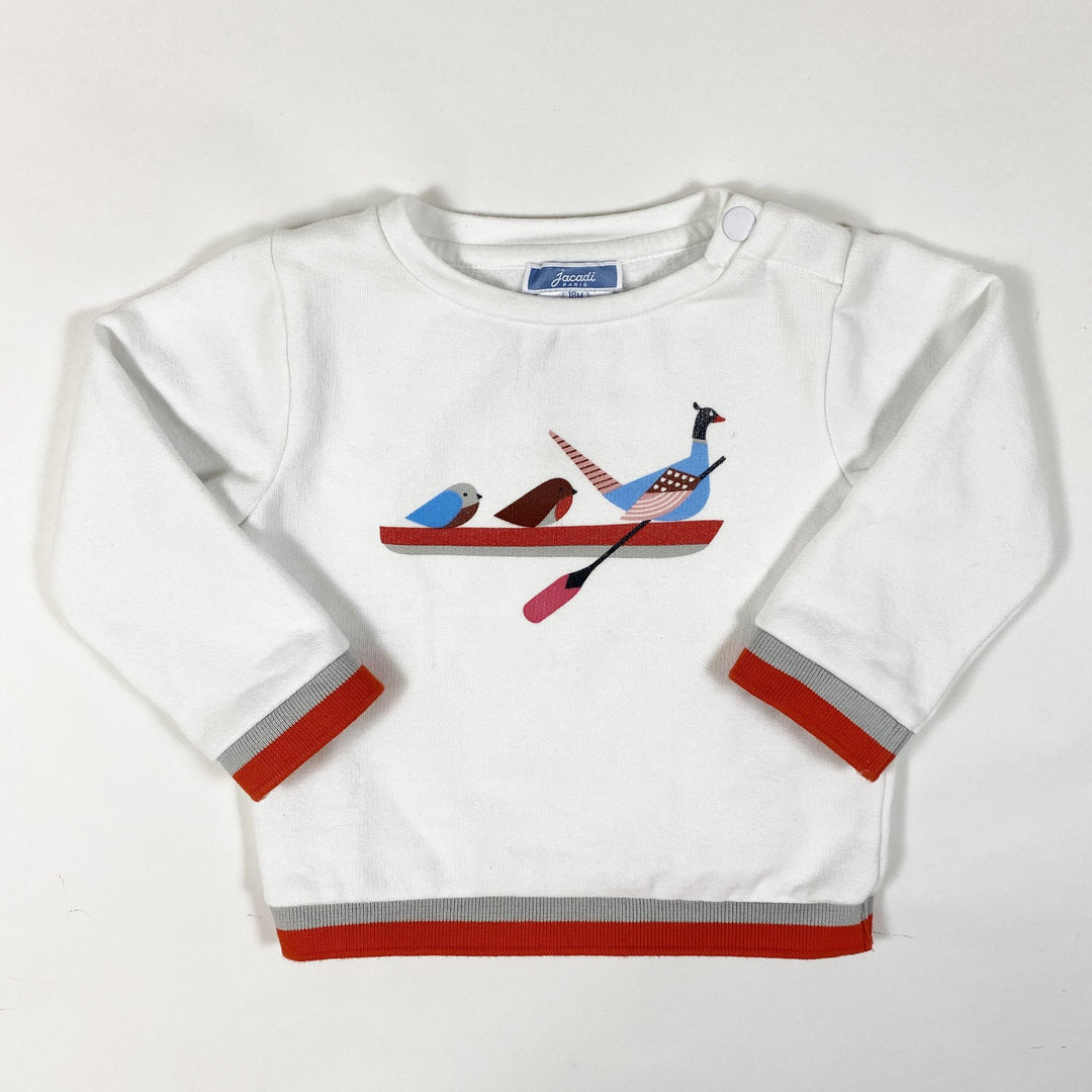 Jacadi white print sweatshirt 18M