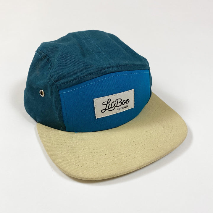 Lil'Boo block green 5 panel cap with square brim visor S/9M-1.5Y/47-50