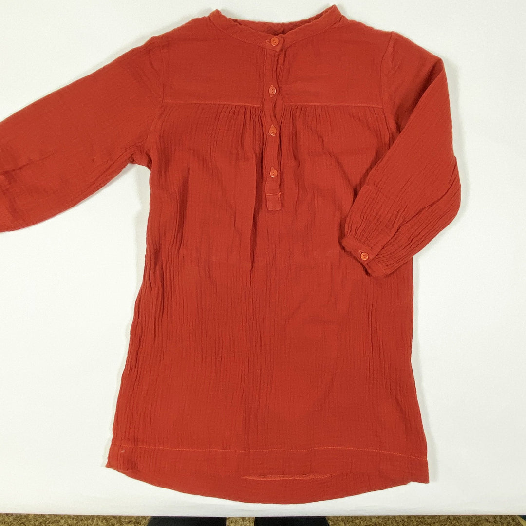 Long Live the Queen red muslin long-sleeved dress with tie 8Y (fits 4-5Y)