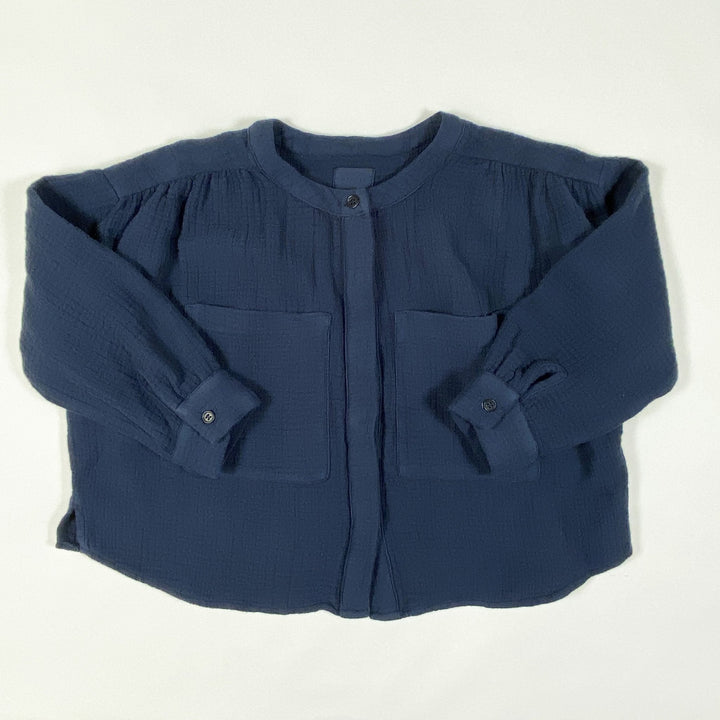 Morley navy muslin blouse  4Y