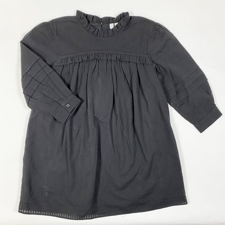 Arket black ruffle seersucker dress 110/4-5Y