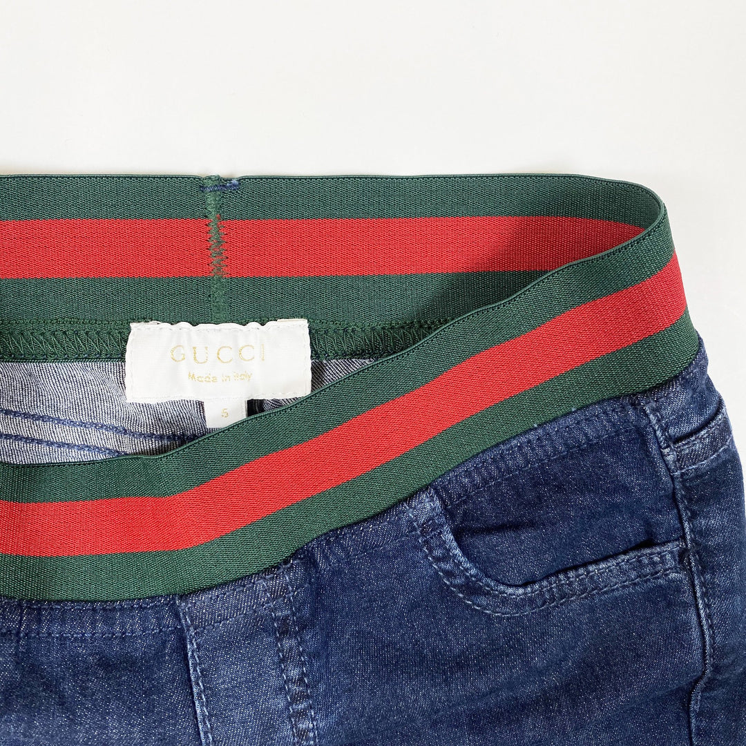 Gucci Kids schmale dunkelblaue Stretch-Jeans 5Y