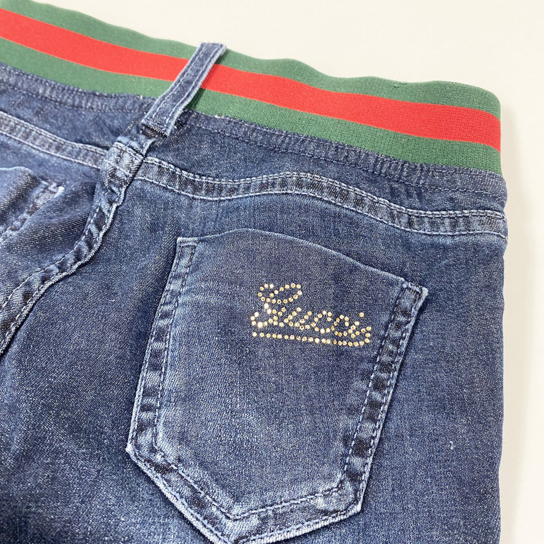 Gucci Kids schmale dunkelblaue Stretch-Jeans 5Y