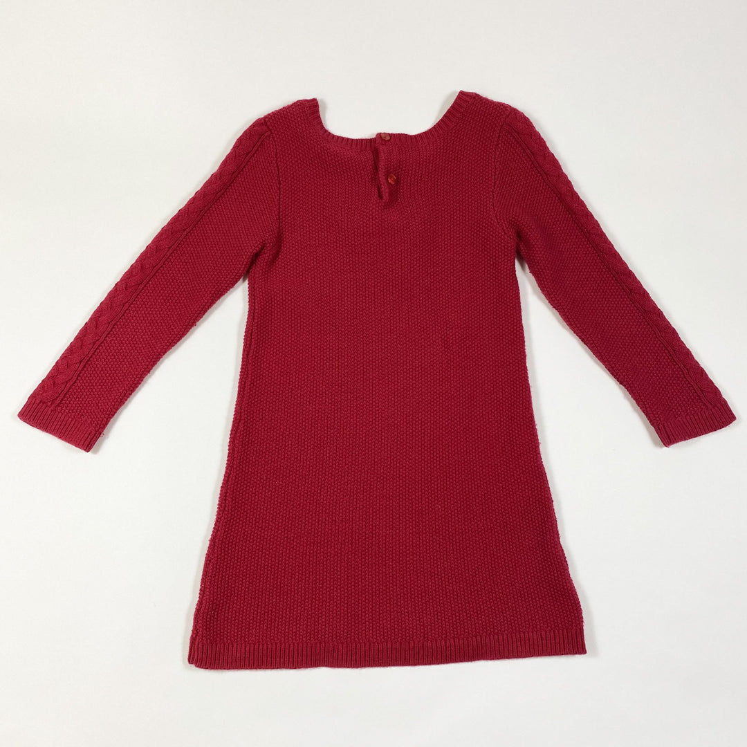 Jacadi red cashmere wool blend knit dress 36M/96cm