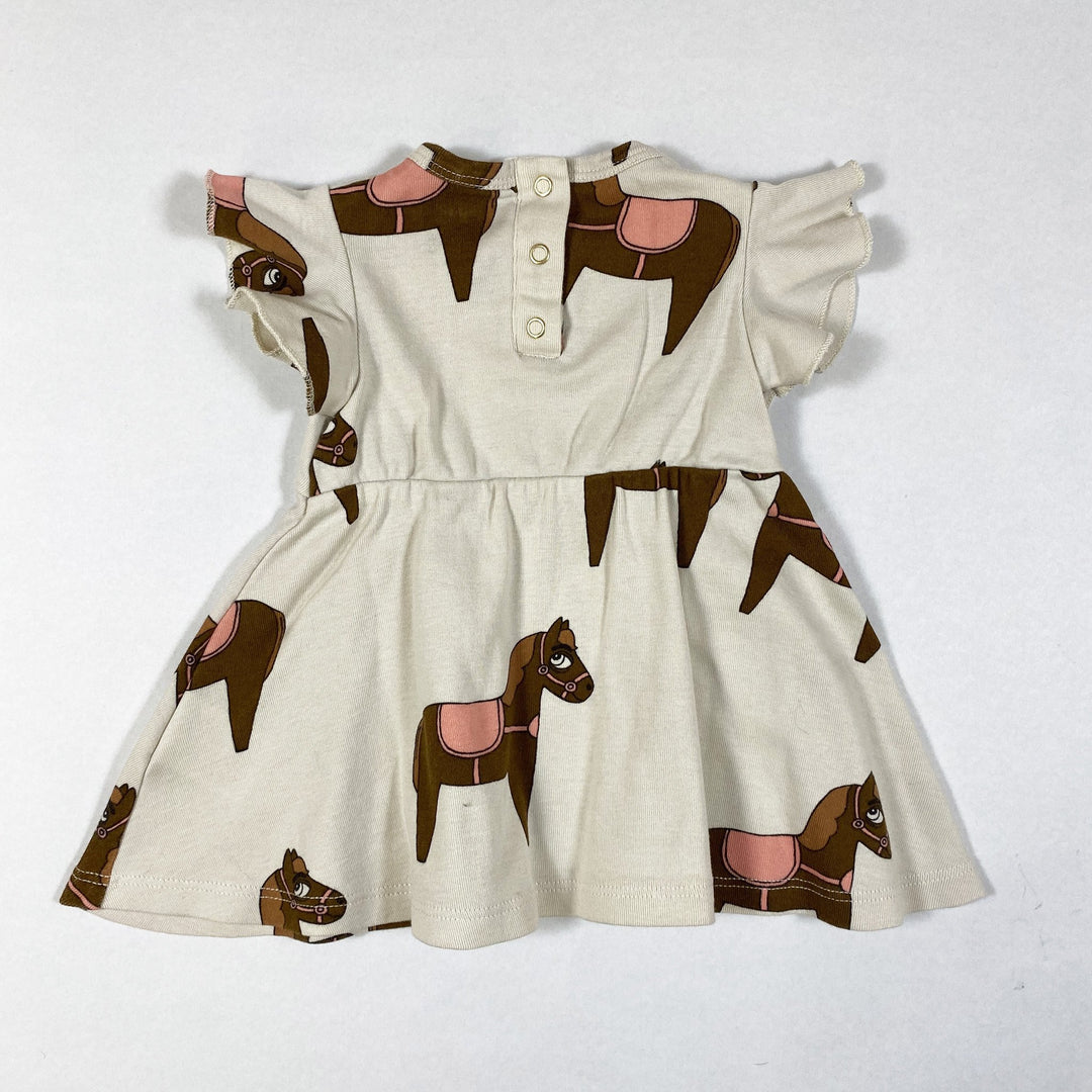 Mini Rodini cream dress with horse print 56-62