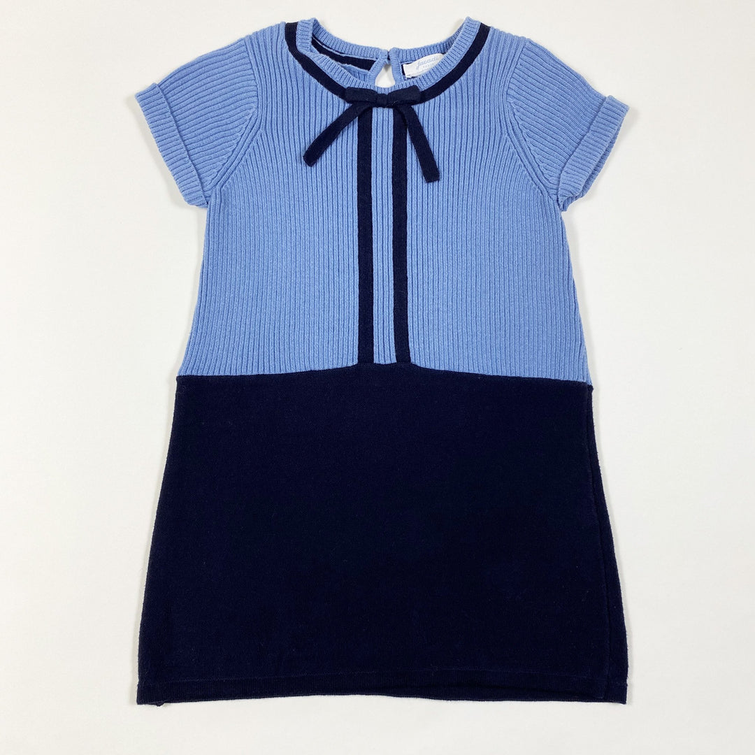 Jacadi two-tone blue knit dress 2Y/86cm