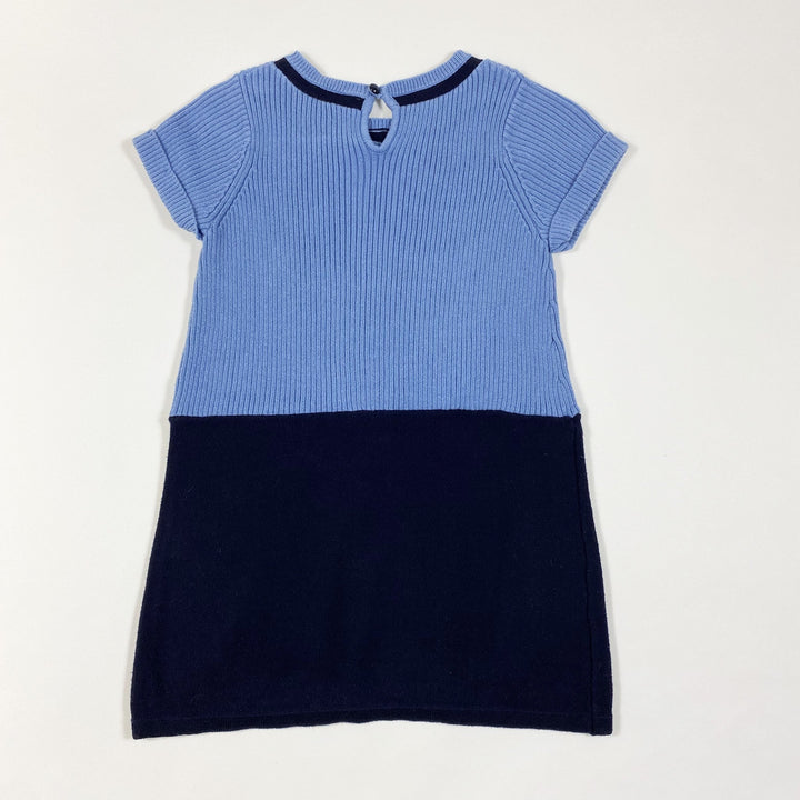 Jacadi two-tone blue knit dress 2Y/86cm