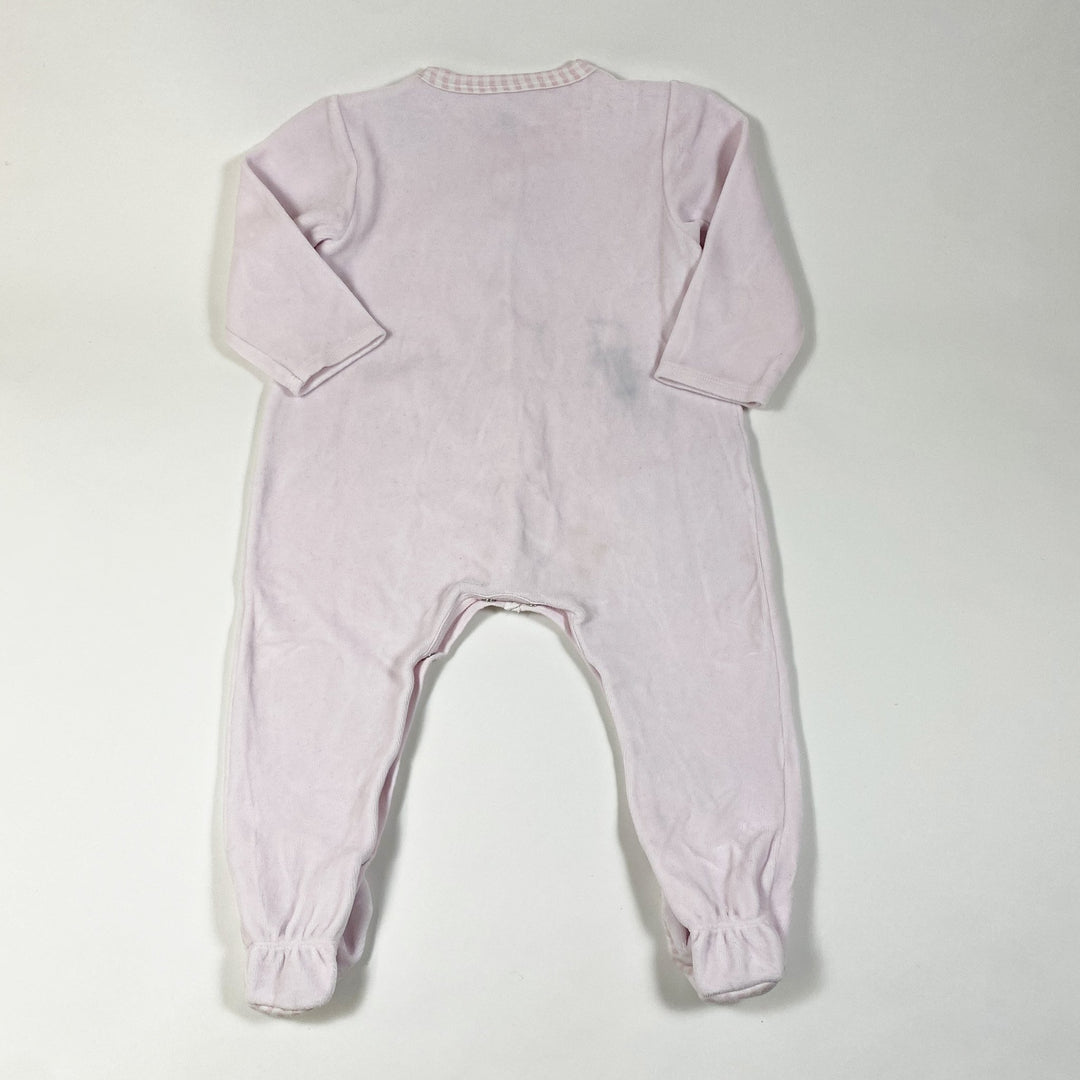 Petit Bateau soft rose velour pyjamas with feet 24M/86cm