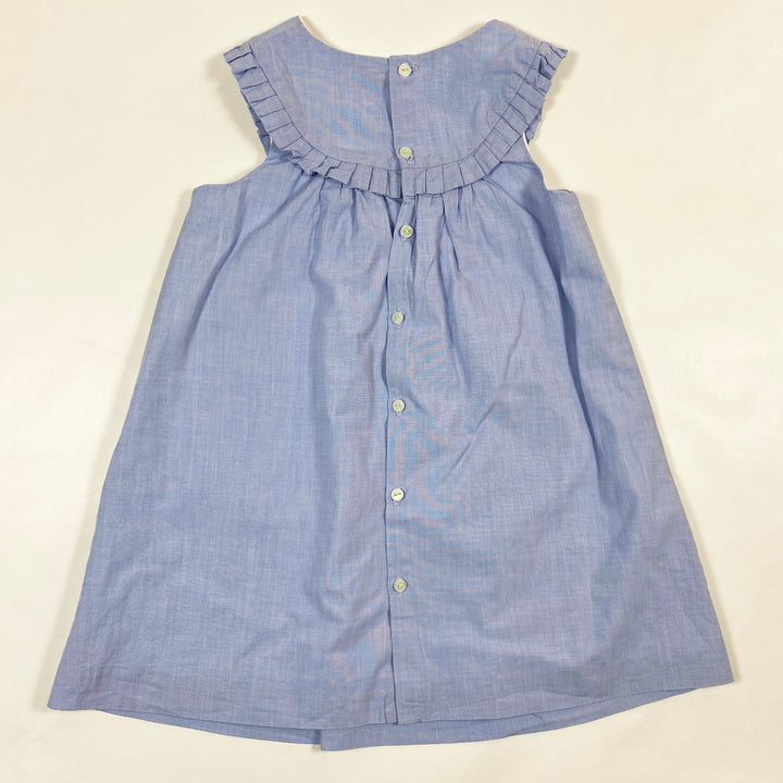 Jacadi light blue pleated collar summer dress 36M/96 3