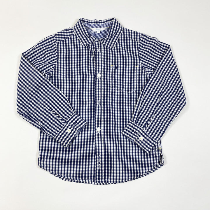 Jacadi marinefarbenes Gingham-Hemd 6Y