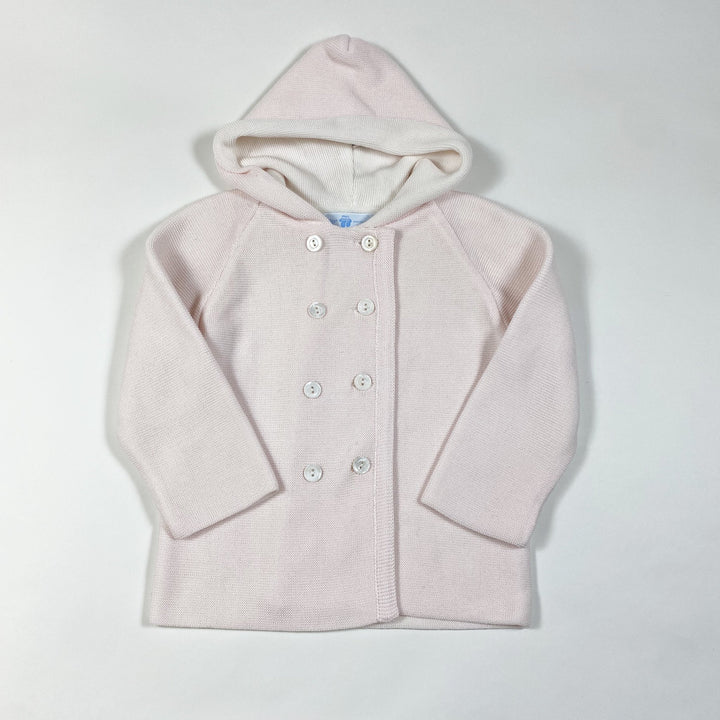 Frilo soft rose knitted hooded jacket 86