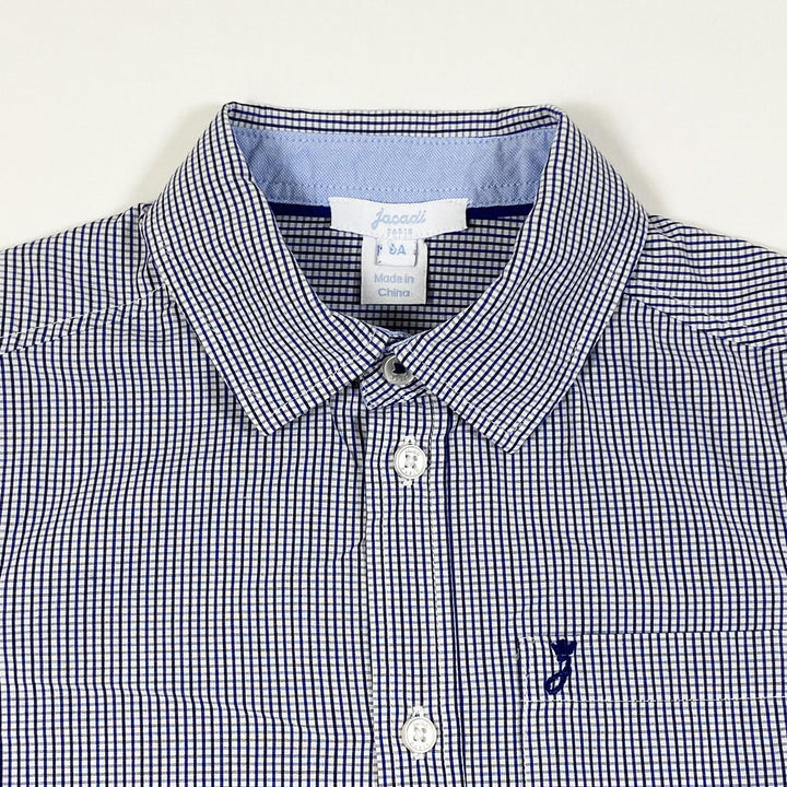 Jacadi navy fine checked shirt 6Y/116cm