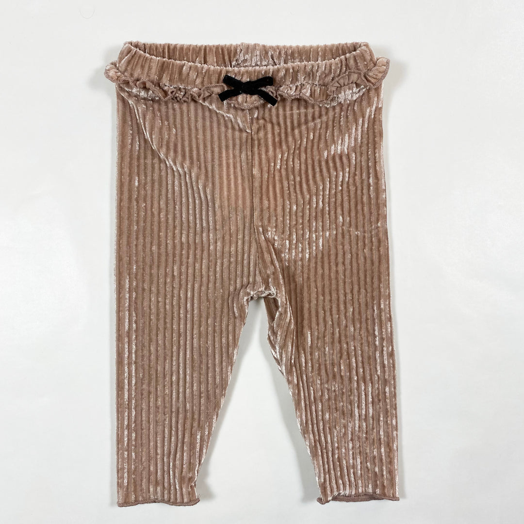 Zara dusty pink velvet ribbed trousers 9-12M/80 1