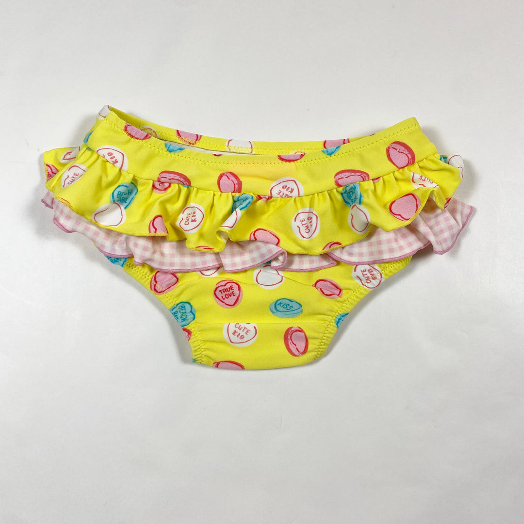 Sunuva yellow ruffle swim bottoms 6-12M 2