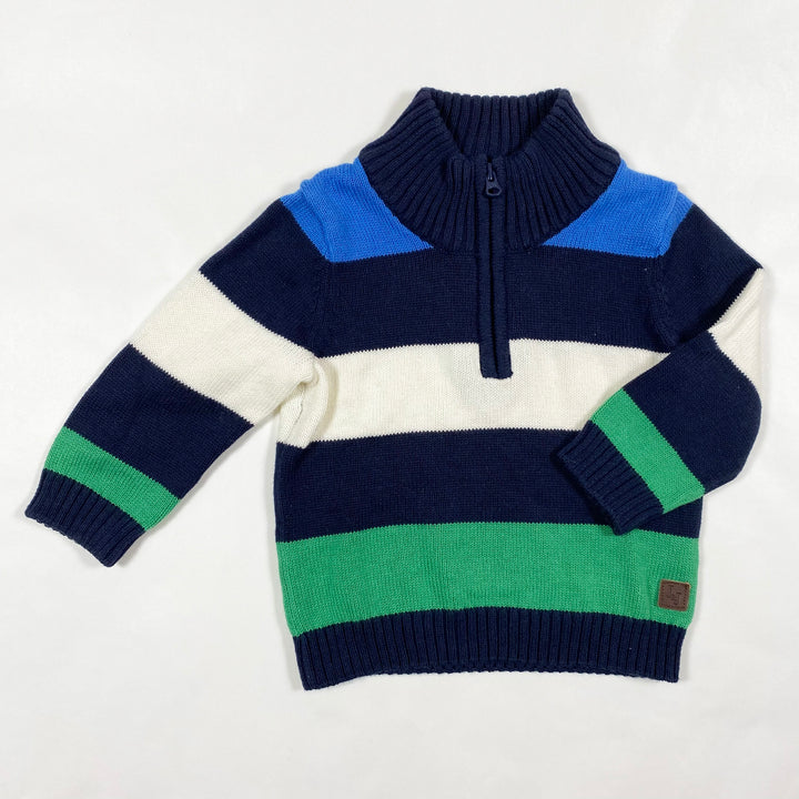 Janie and Jack wide stripe half-zip knit 3-6M 1