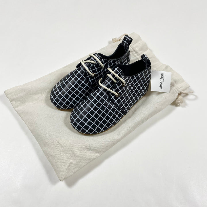 Piper Finn black check lace-up oxford shoe Second Season 16cm 1