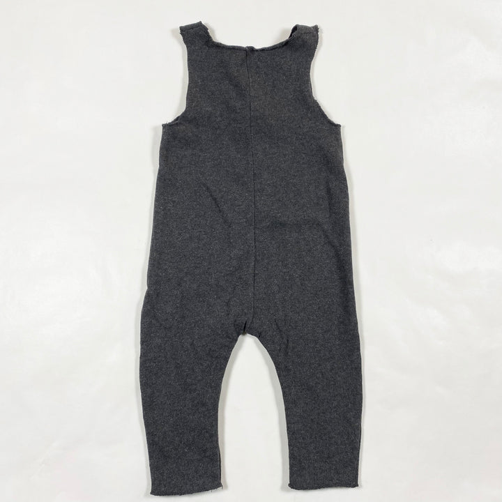 Play Up dark grey sweat dungarees 9M/68-76cm 3