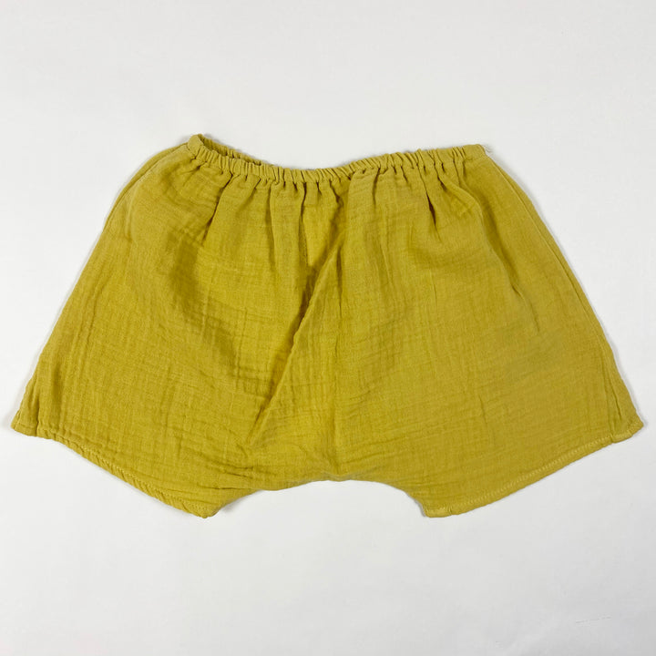 Boy + Girl lime muslin shorts Nico Mustard Second Season 12-18M