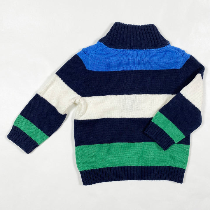 Janie and Jack wide stripe half-zip knit 3-6M 2