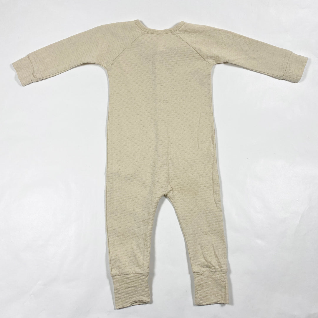 Quincy Mae beige pointelle jumpsuit 12-18M 3