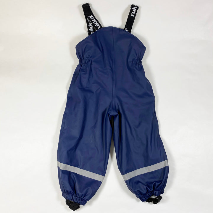 Rukka navy fleece lined rain pants with suspenders 92 3