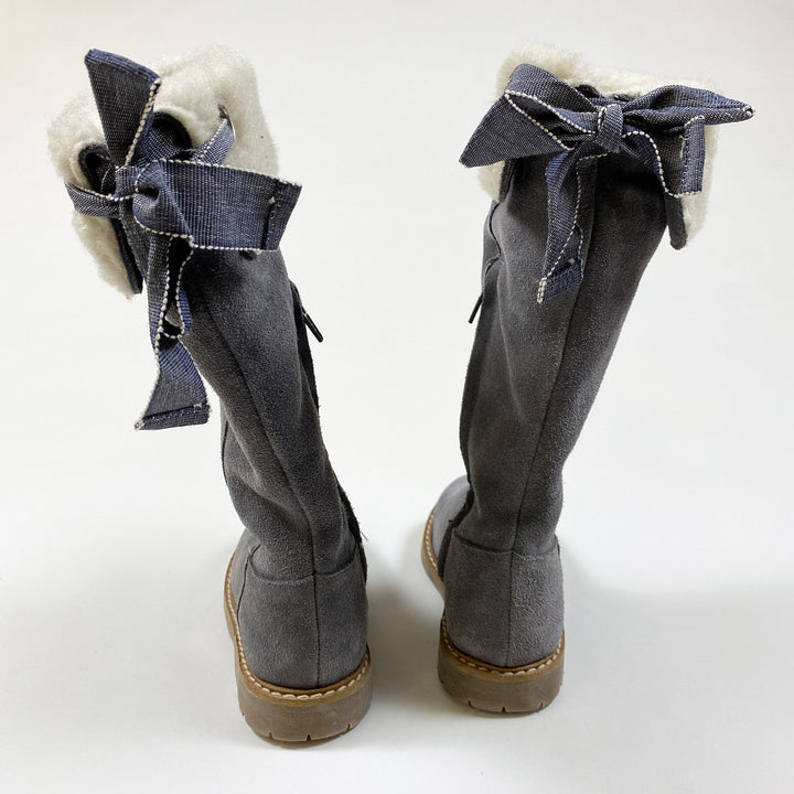 Jacadi grey suede shearling lined boots 25