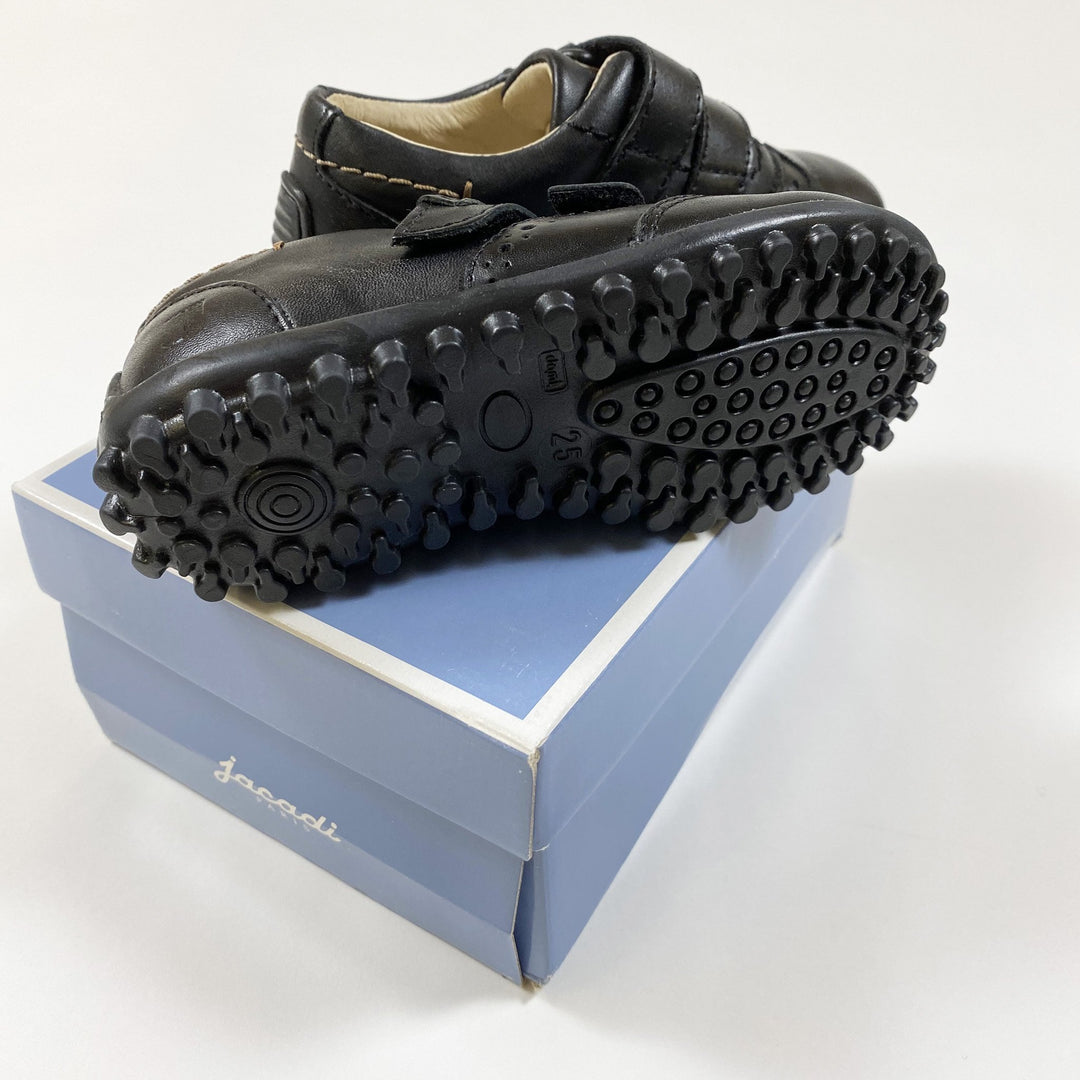 Jacadi black perforated leather sneakers 25
