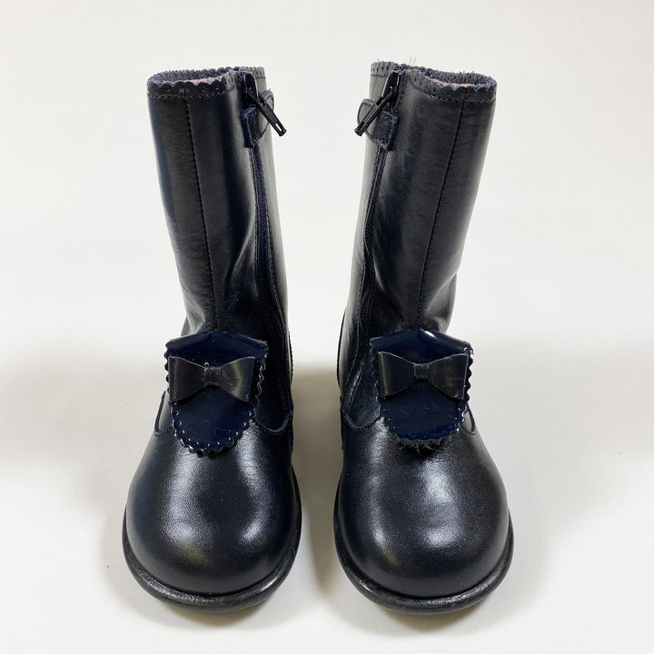 Jacadi midnight blue leather boots 25