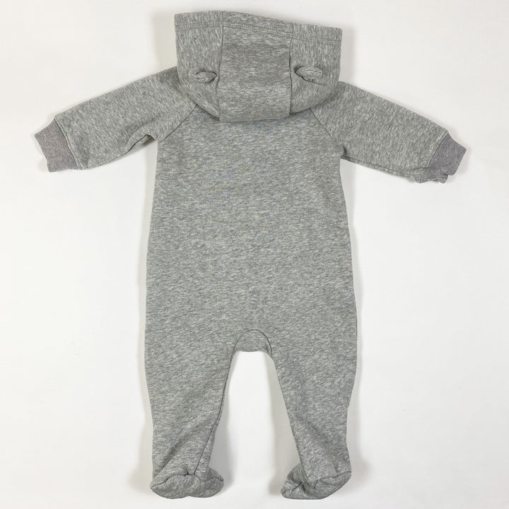 Gap grauer Frottee-Overall mit Kapuze 3-6M