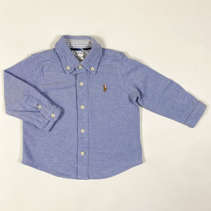 Ralph Lauren blaues langärmeliges Hemd 6M