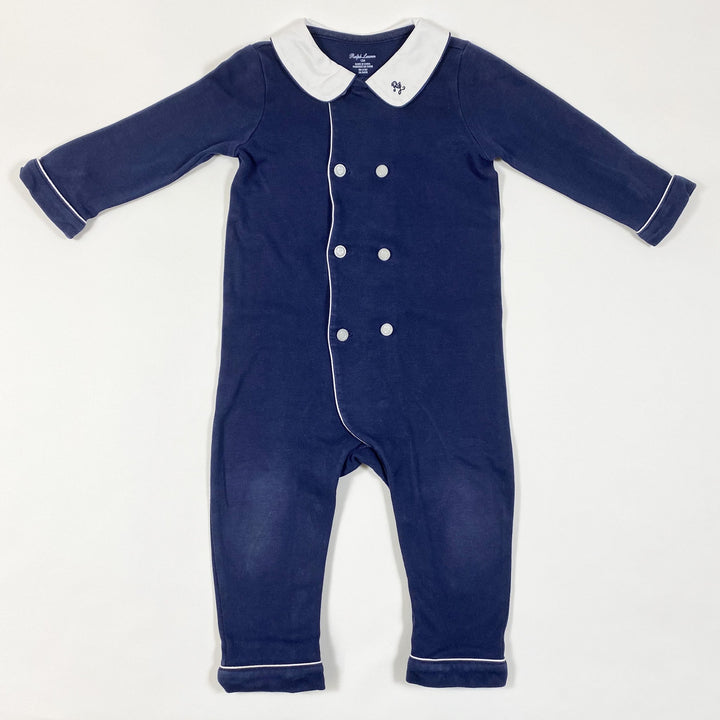 Ralph Lauren navy double-breasted jumpsuit 12M