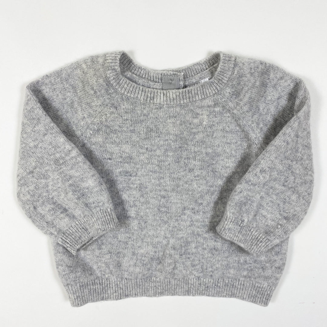 H&M light grey cashmere pullover 2-4M/62