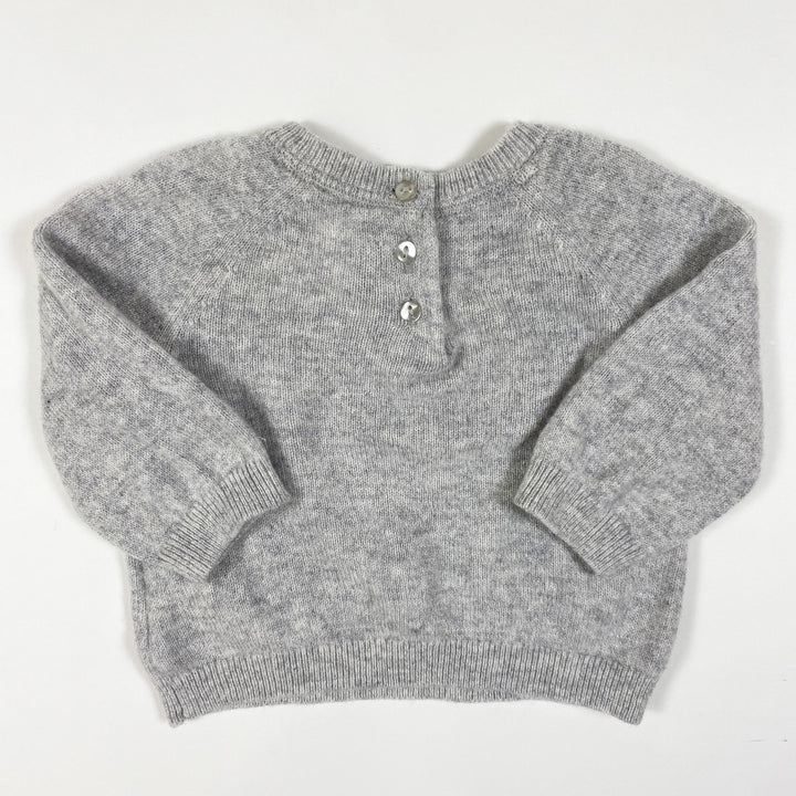 H&M light grey cashmere pullover 2-4M/62