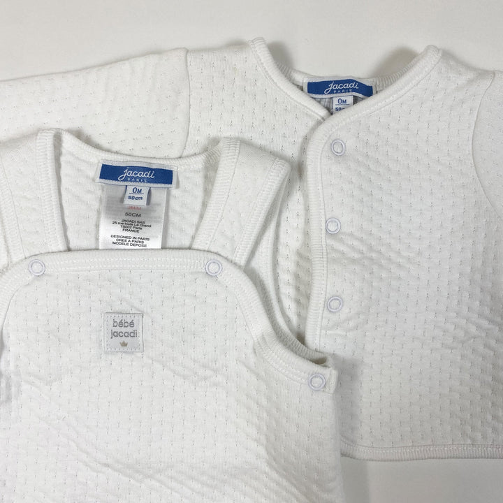 Jacadi newborn set in white 0M