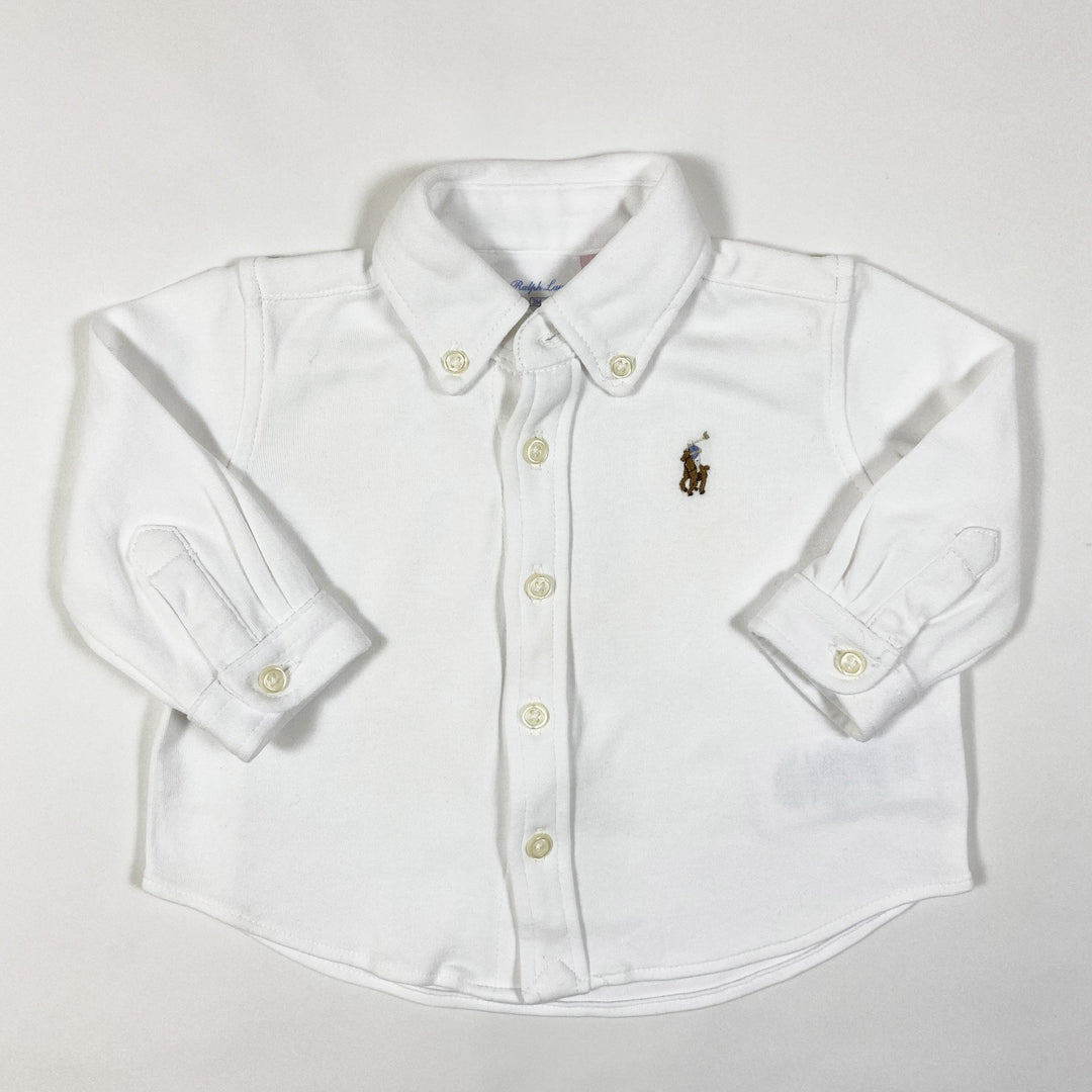 Ralph Lauren white long-sleeved shirt 3M