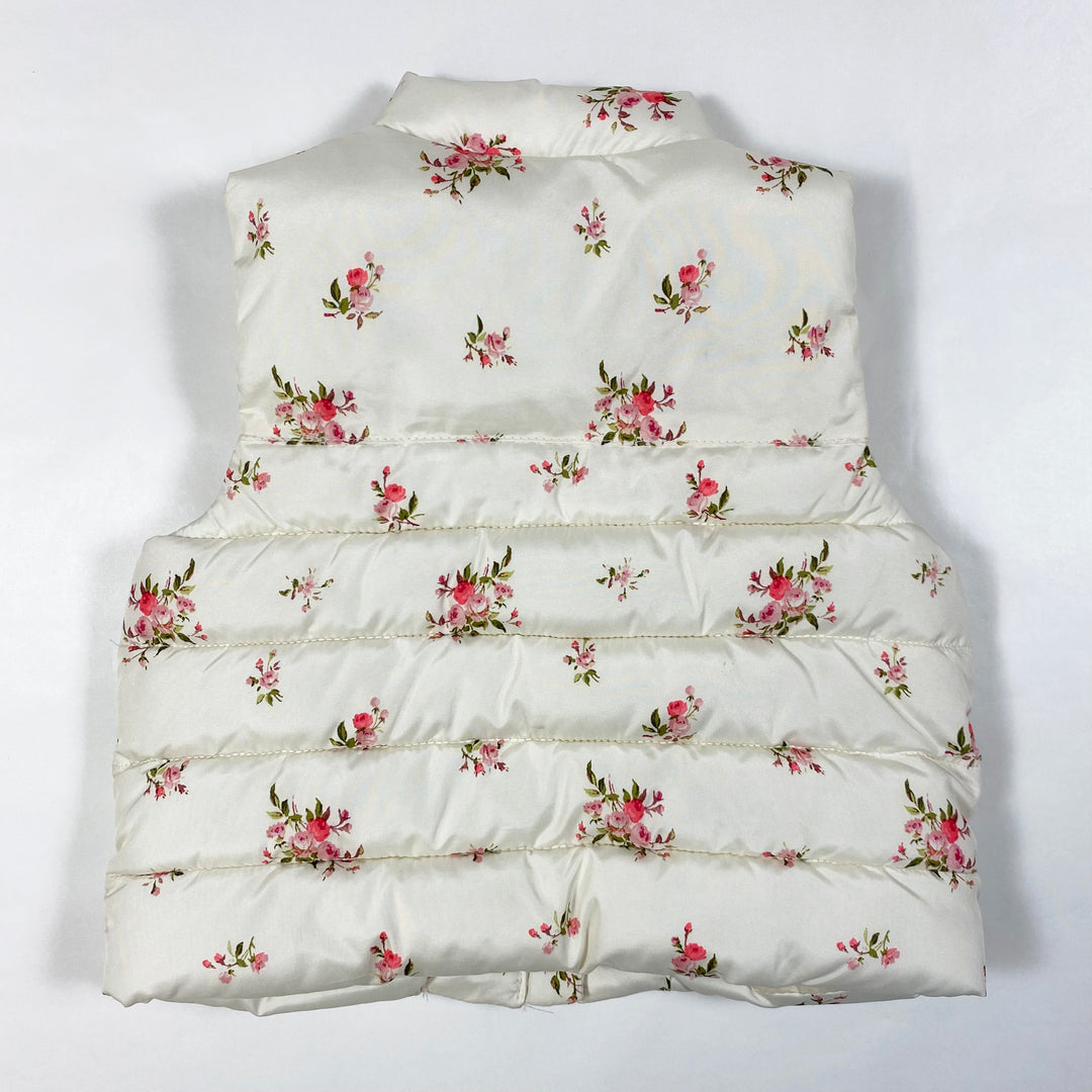 Gap ecru floral gilet 6-12M 2