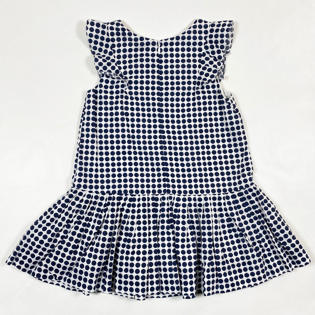 Jacadi navy polkadot pleated summer dress 3Y/96 2