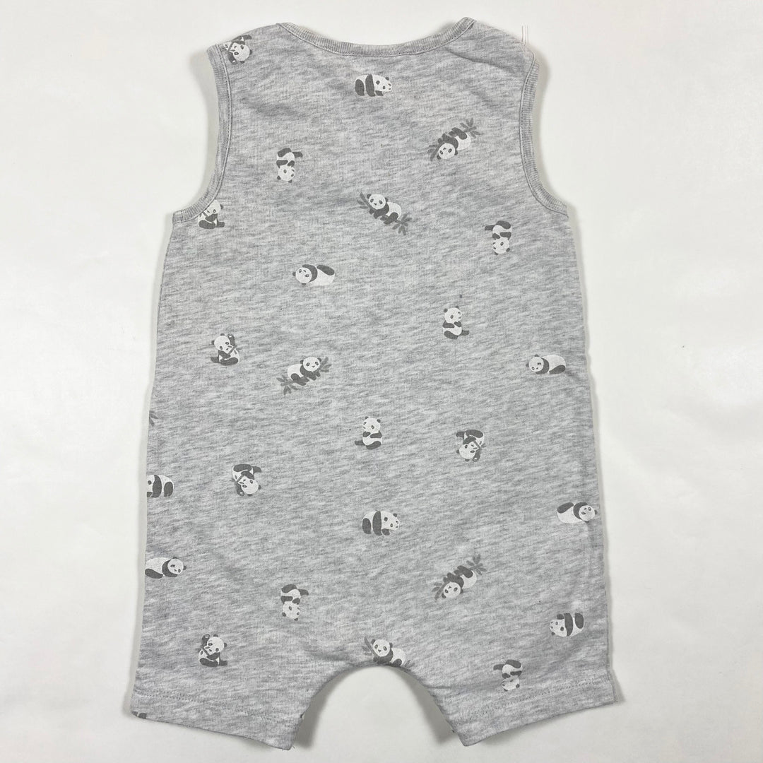 The Little White Company grey panda sweat jumpsuit 9-12M 3