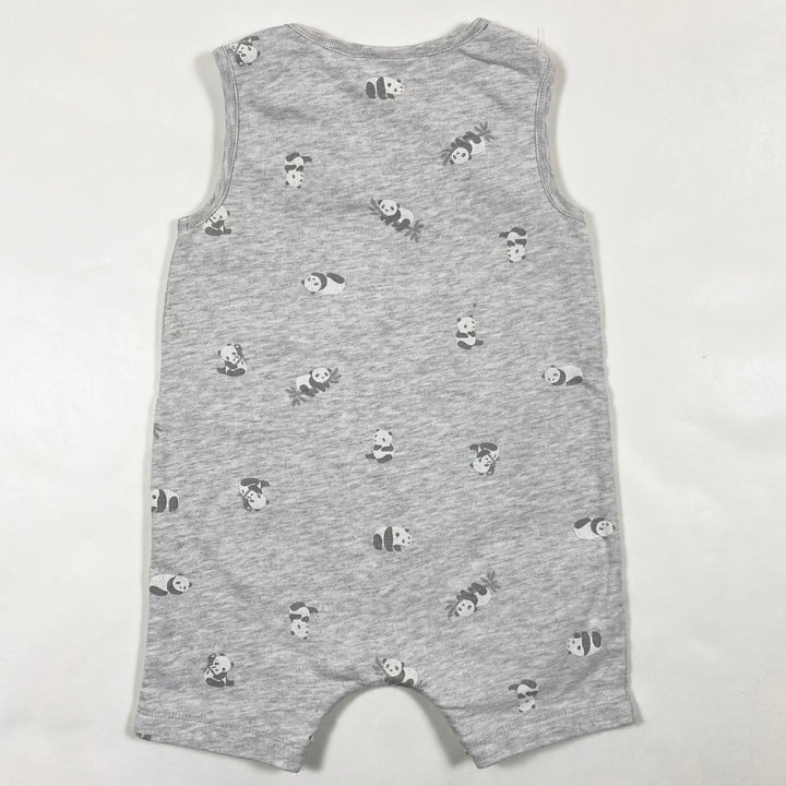 The Little White Company grey panda sweat jumpsuit 9-12M 3