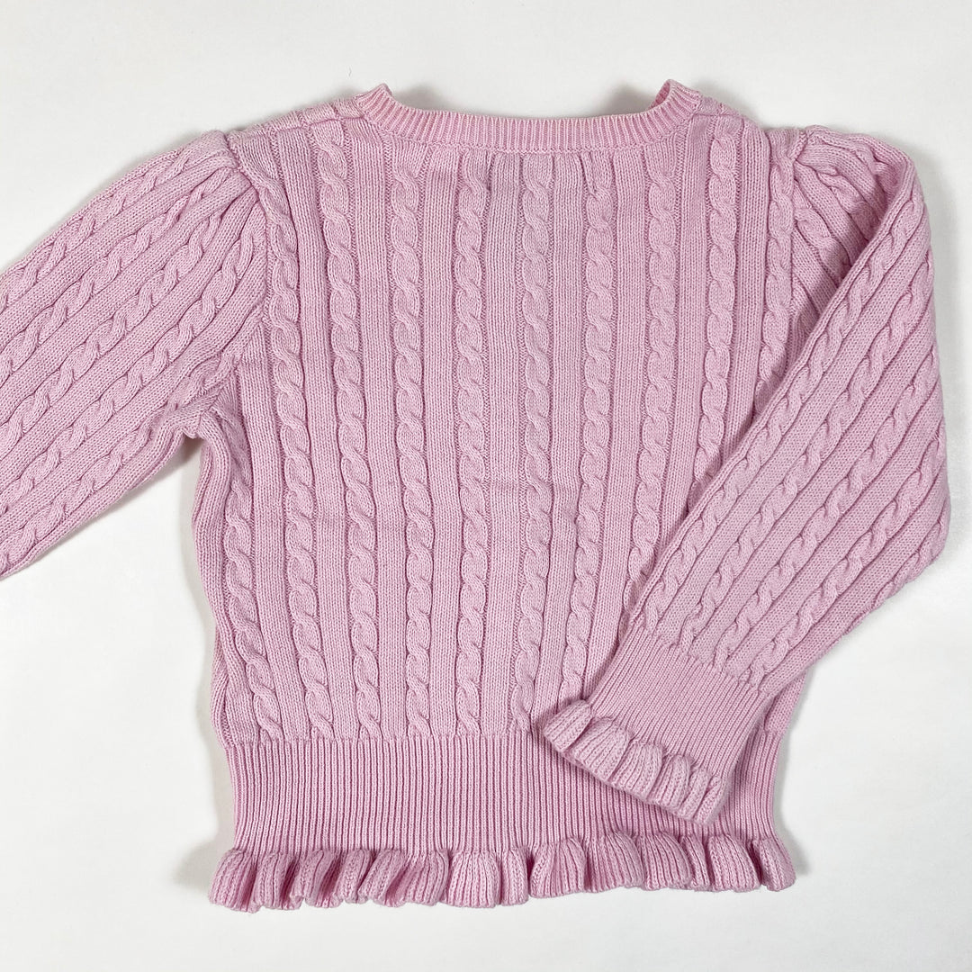 Ralph Lauren pink cable knit cardigan 24M 3