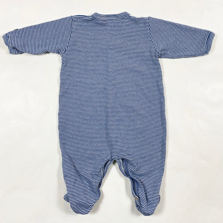Petit Bateau blue stripe footed pyjama 3M/60 2