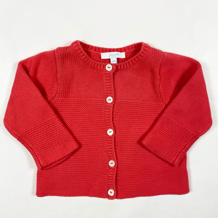 Jacadi red cardigan 6M/67 1