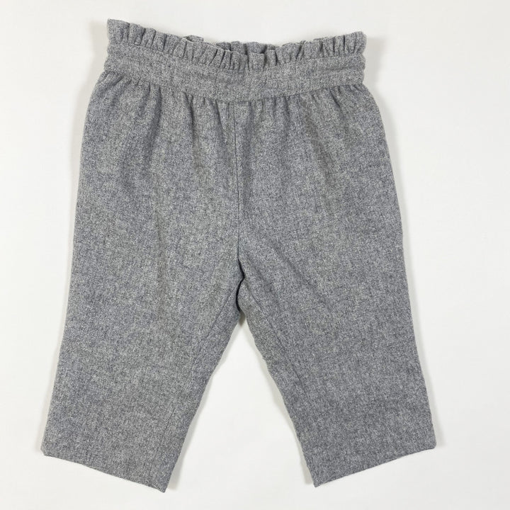 Jacadi grey high-waist flannel pants 12M/74cm