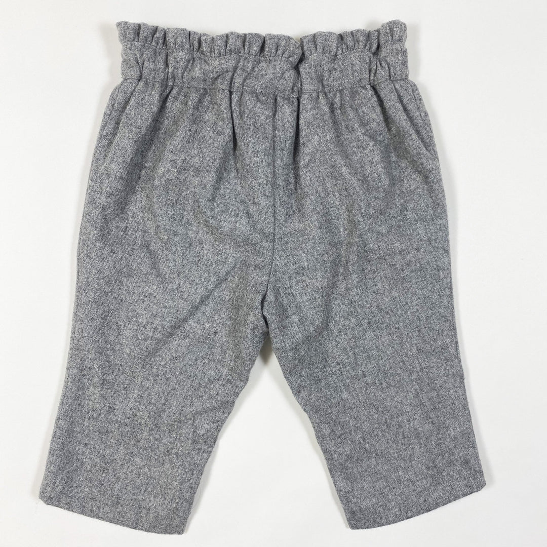 Jacadi grey high-waist flannel pants 12M/74cm