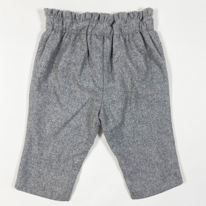 Jacadi grey high-waist flannel pants 12M/74cm