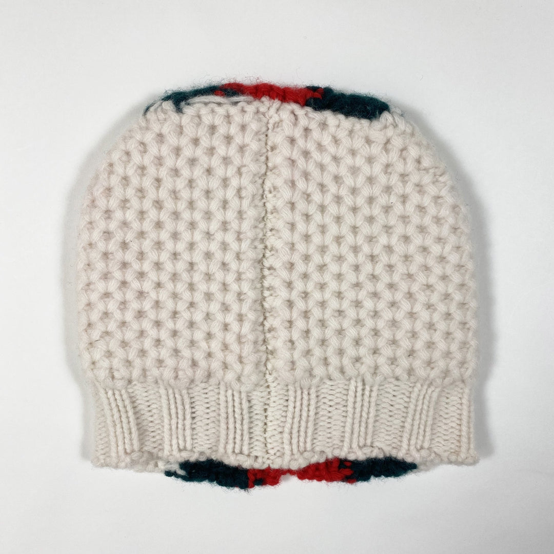 Gucci Kids red/green striped heavy knit cap