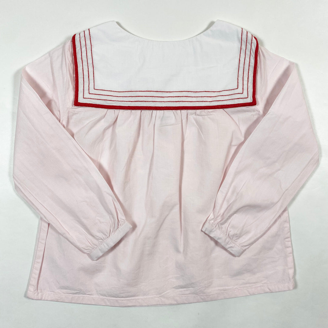 Jacadi pink sailor collar blouse 4Y/104 2