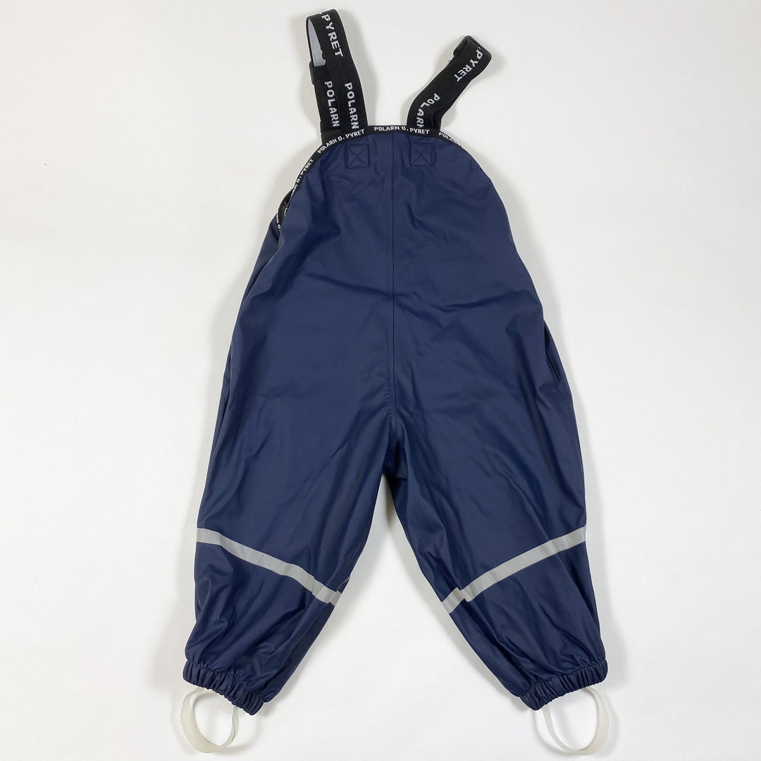 Polarn O. Pyret navy waterproof rain pants with suspenders 74-80/6-12M